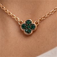 Collier Lucos Femme in Argent Cubic Zirconia ESCO 756-VERDE - ESCO 756-VERDE